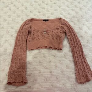 Papermoon Blush Knit Crop Top